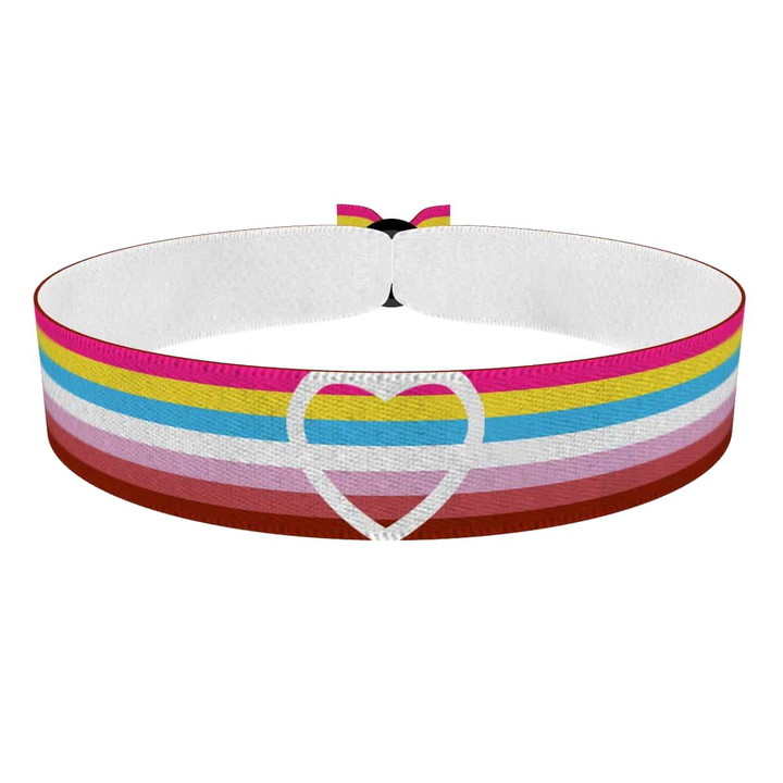 Zum Produkt Pan-Lesbian - Heart Stoffarmband