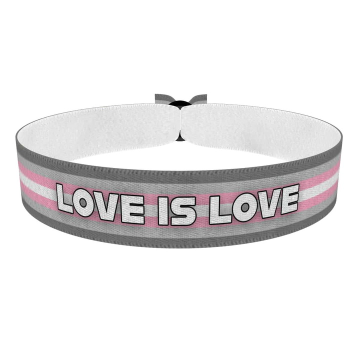 Zum Produkt Demigirl - Love is Love weiß Stoffarmband