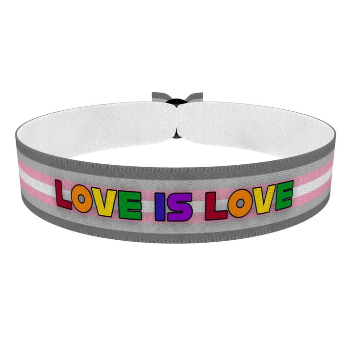 Zum Produkt Demigirl - Love is Love bunt Stoffarmband