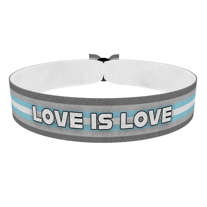 Zum Produkt Demiboy - Love is Love weiß Stoffarmband
