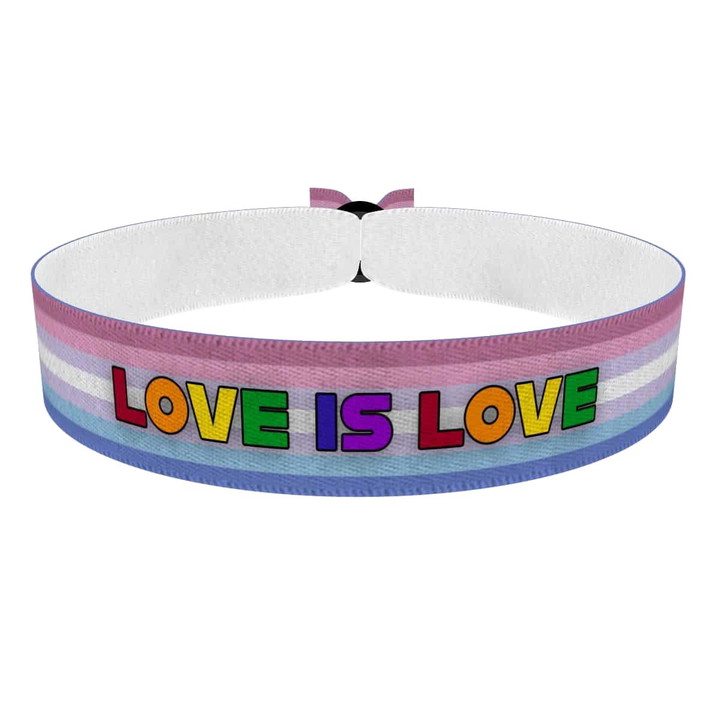 Zum Produkt Demibigender - Love is Love bunt Stoffarmband