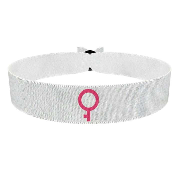 Zum Produkt Demigirl Symbol weiß Stoffarmband