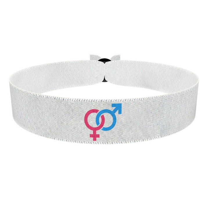 Zum Produkt Hetero Symbol weiß 2 Stoffarmband