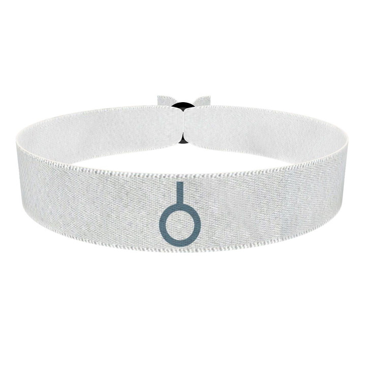 Zum Produkt Neutrois Symbol weiß Stoffarmband