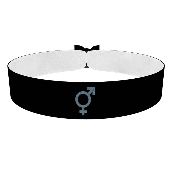 Zum Produkt Bigender Symbol schwarz Stoffarmband
