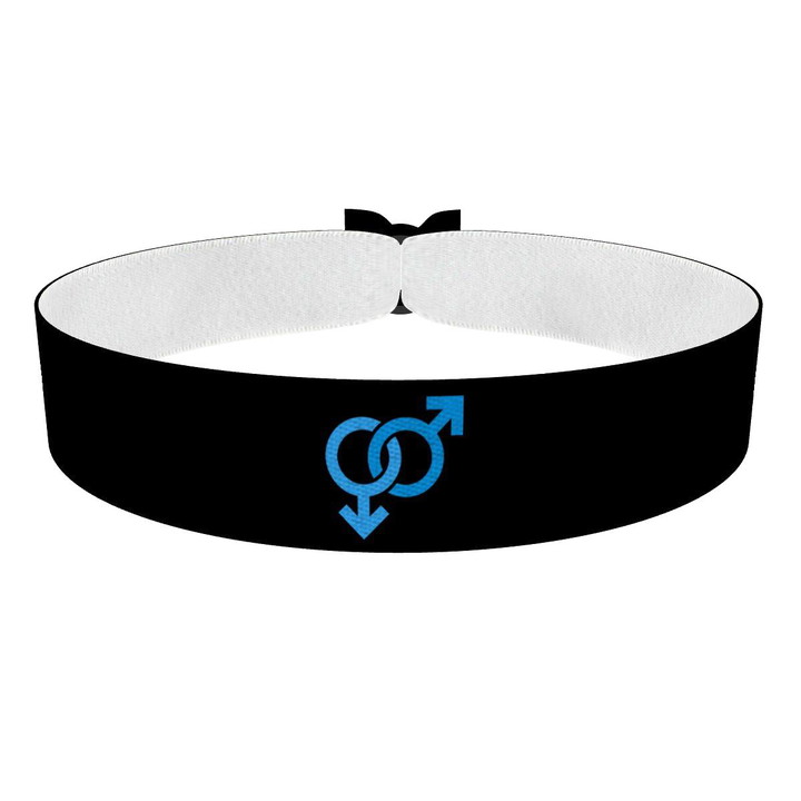 Zum Produkt Gay Symbol schwarz Stoffarmband