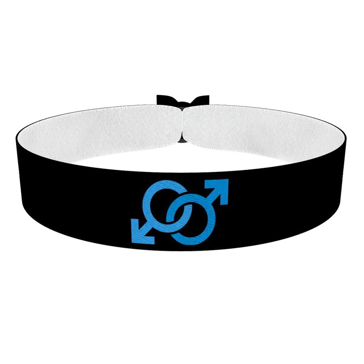 Zum Produkt Gay Symbol schwarz 2 Stoffarmband