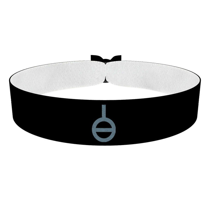Zum Produkt Genderless Symbol schwarz Stoffarmband