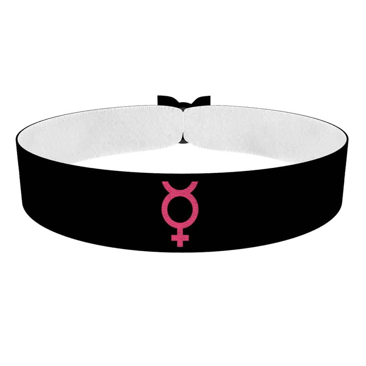 Zum Produkt Hermaphroditus Symbol schwarz Stoffarmband