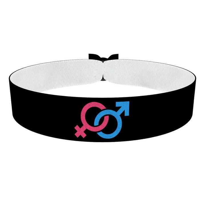 Zum Produkt Hetero Symbol schwarz Stoffarmband