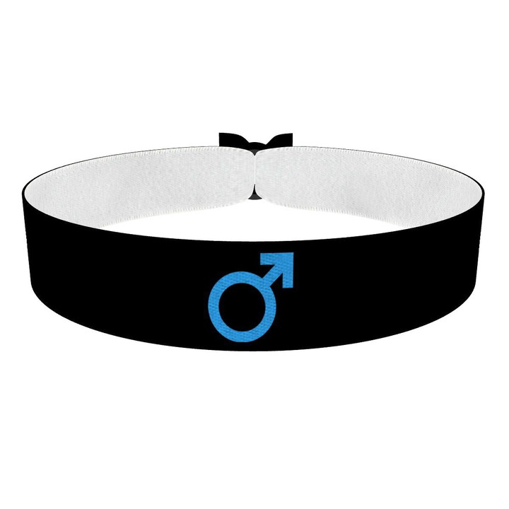 Zum Produkt Male Symbol schwarz Stoffarmband
