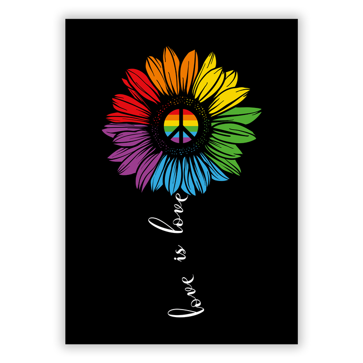 Zum Produkt Love is Love Poster Sonnenblume