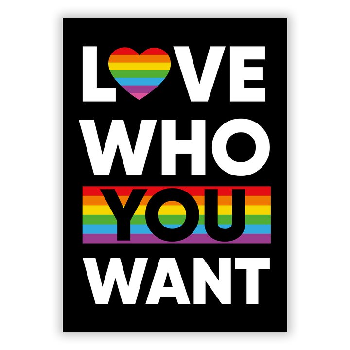 Zum Produkt Love who you want LGBTQ Poster