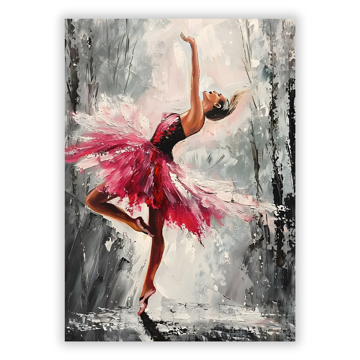 Zum Produkt Ballerina Poster mit pinkem Kleid