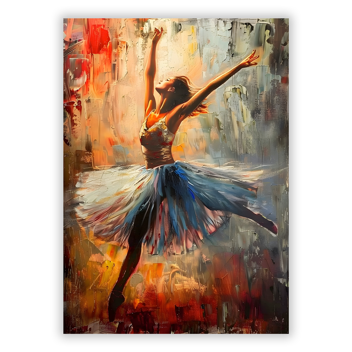 Zum Produkt Ballerina Poster mit silbernem Kleid