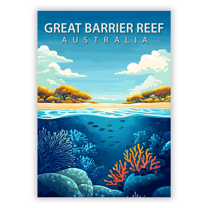 Zum Produkt Great Barrier Reef Poster - Sehenswürdigkeit Australien