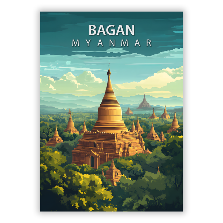 Zum Produkt Bagan Poster - Sehenswürdigkeit Myanmar