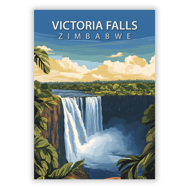 Zum Produkt Victoria Falls Poster - Sehenswürdigkeit Simbabwe