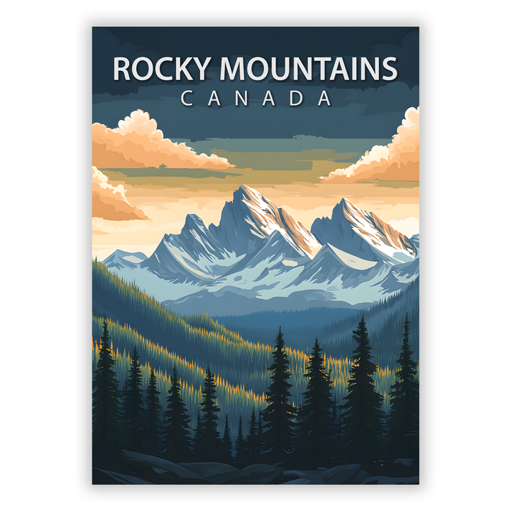 Zum Produkt Rocky Mountains Poster - Sehenswürdigkeit Kanada
