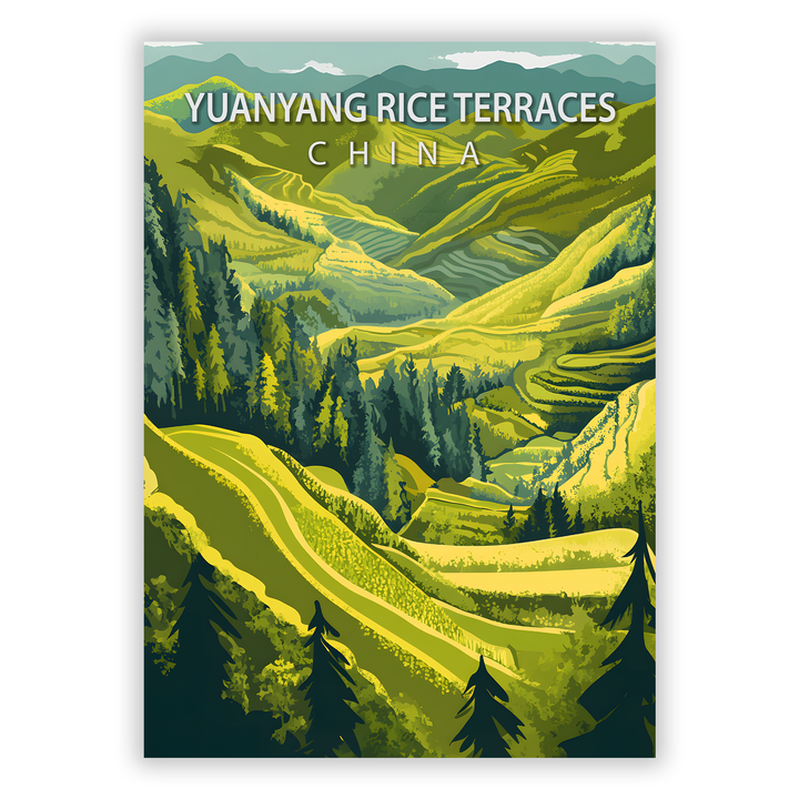Zum Produkt Yuanyang Rice Terraces Poster - Sehenswürdigkeit China
