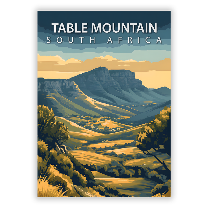 Zum Produkt Table Mountain Poster - Sehenswürdigkeit Südafrika
