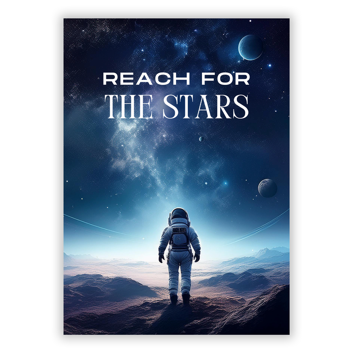 Zum Produkt Reach for the stars Poster - Motivationsposter Weltall