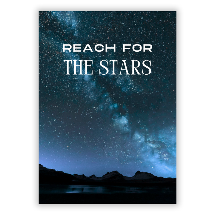 Zum Produkt Reach for the stars Poster - Motivationsposter Galaxy
