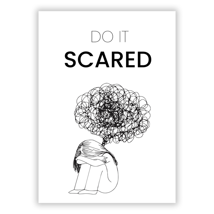 Zum Produkt Do It Scared Poster - Gedankenwolke Motivationsposter