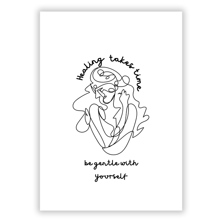 Zum Produkt Healing takes time. Be gentle with yourself. Selbstliebe Poster