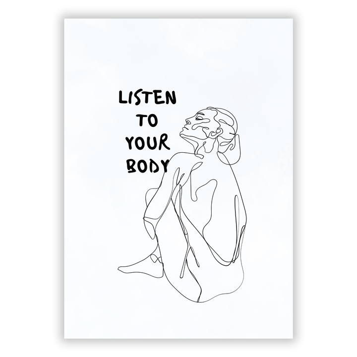 Zum Produkt Listen to your body Poster