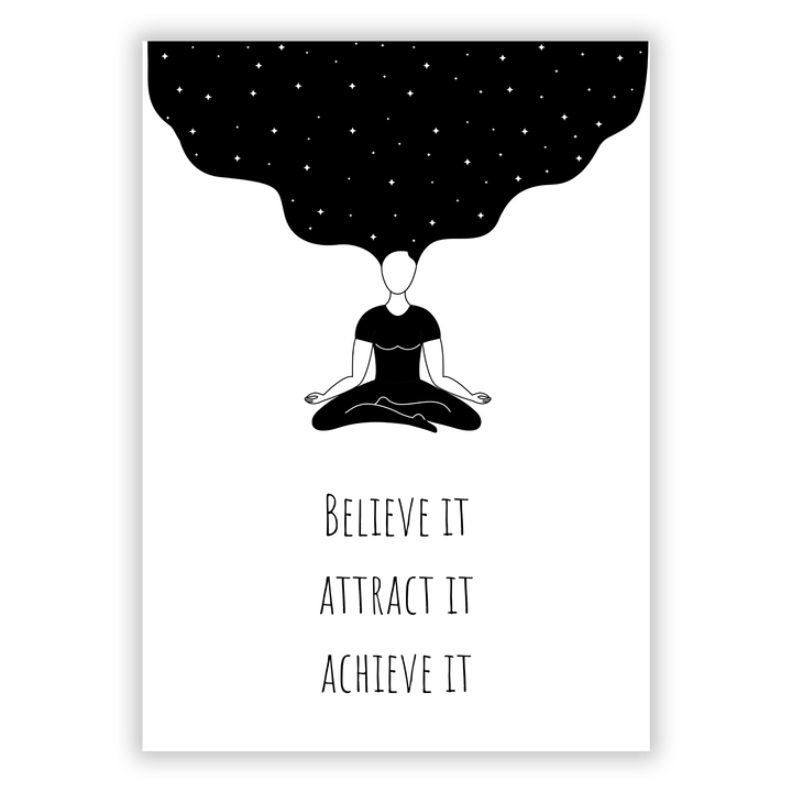 Zum Produkt Believe it. Attract it. Achieve it. Motivationsposter