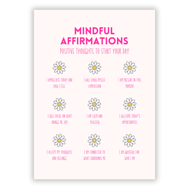 Zum Produkt Mindful Affirmations - Positive Thoughts to start your day Poster