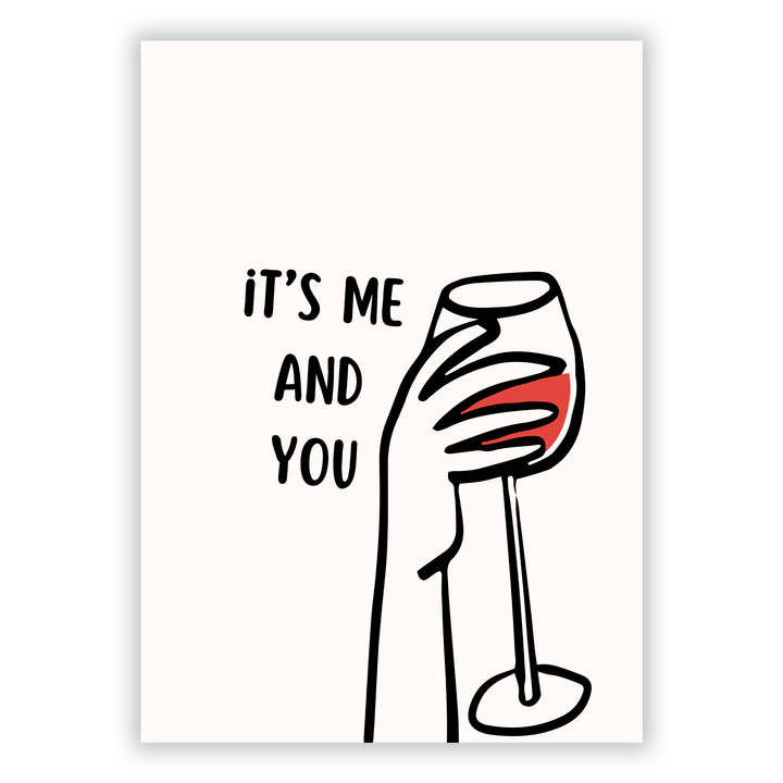 Zum Produkt It's me and you Poster mit Weinglas