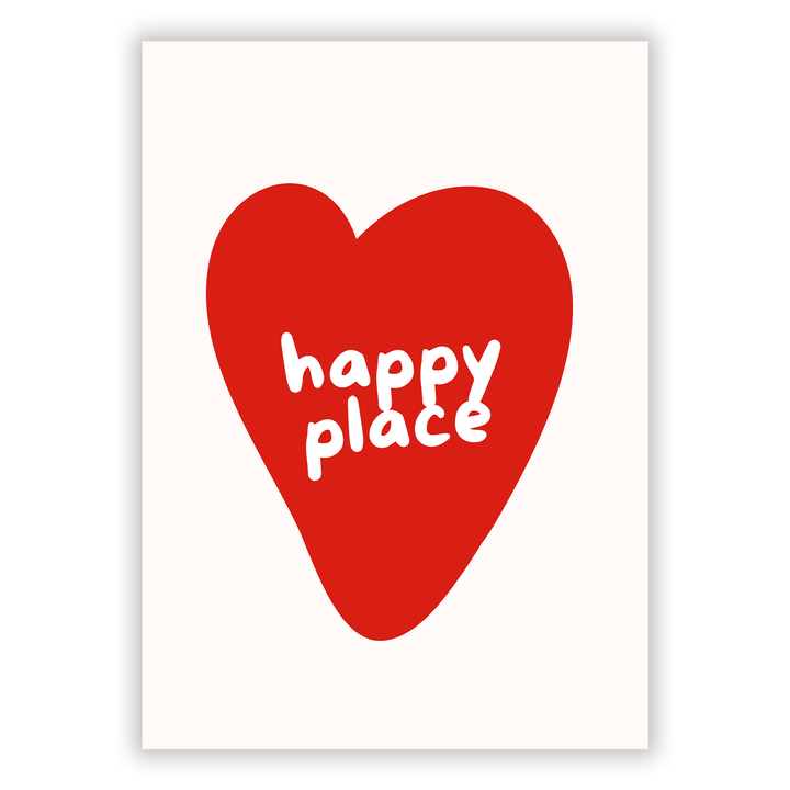 Zum Produkt Happy Place Poster Herz