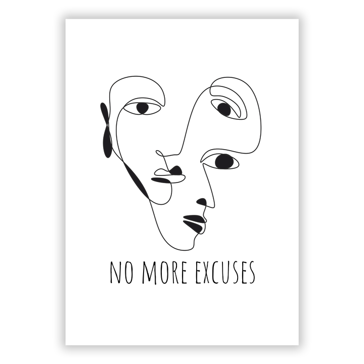 Zum Produkt No more excuses Poster