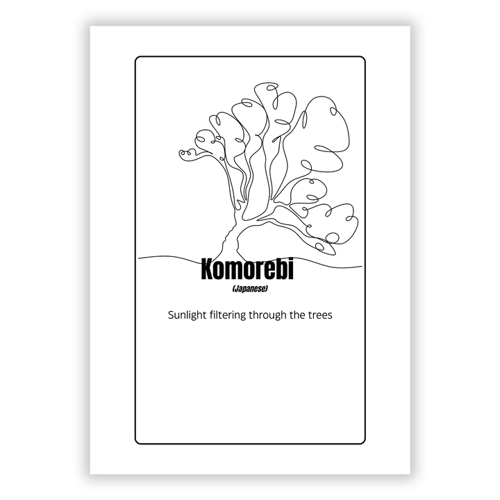 Zum Produkt Komorebi Japanisches Wort Poster