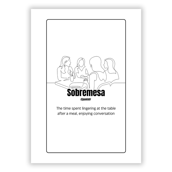 Zum Produkt Sobremesa Spanisches Wort Poster