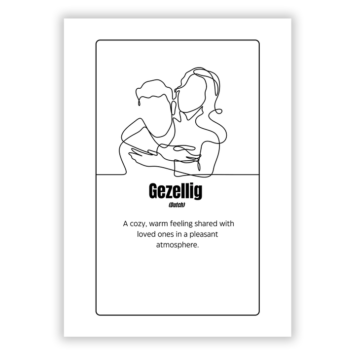 Zum Produkt Gezellig Niederländisches Wort Poster