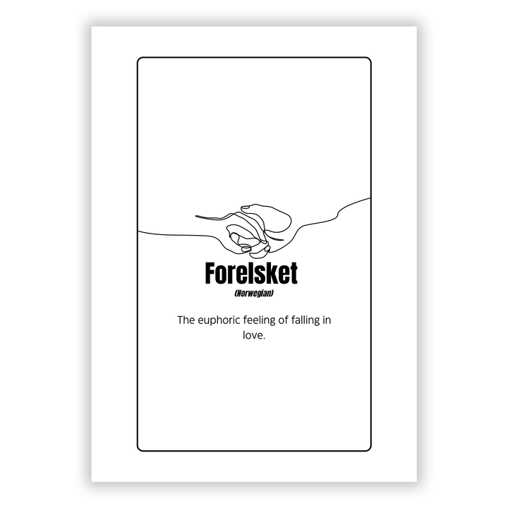 Zum Produkt Forelsket Norwegisches Wort Poster