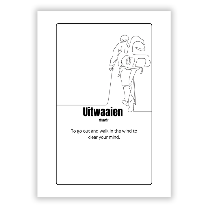 Zum Produkt Uitwaaien Niederländisches Wort Poster