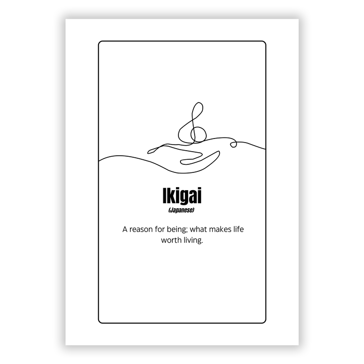 Zum Produkt Ikigai Japanisches Wort Poster