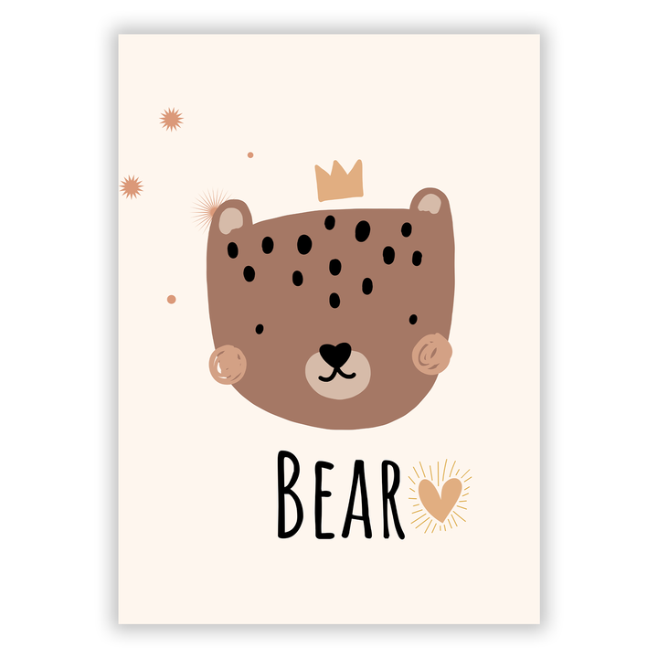 Zum Produkt Süßer Bär (Bear) - Niedliches Poster > Tierposter - Englisch für Kinder