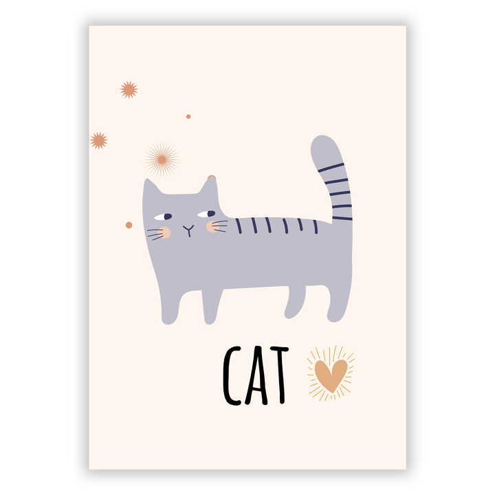 Zum Produkt Süße Katze (Cat) - Niedliches Poster > Tierposter - Englisch für Kinder