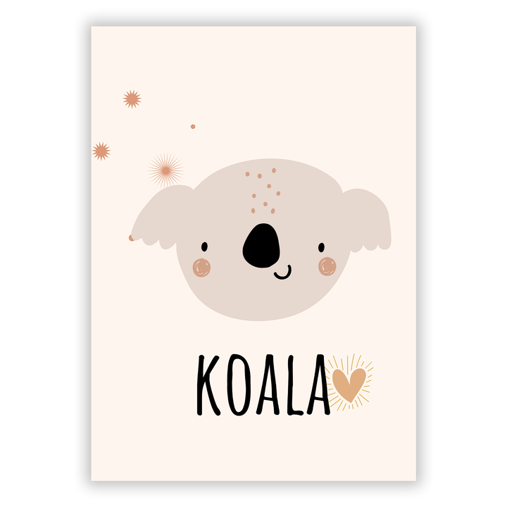 Zum Produkt Süßer Koala - Niedliches Poster > Tierposter - Englisch für Kinder