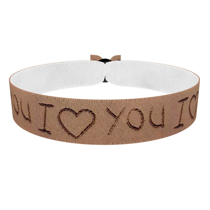 Zum Produkt I love you in the sand Stoffarmband