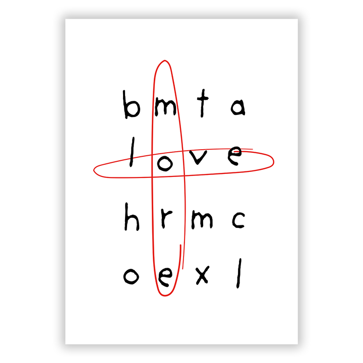 Zum Produkt More Love Rätsel Poster