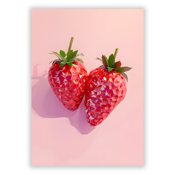 Zum Produkt 3D Erdbeeren Poster
