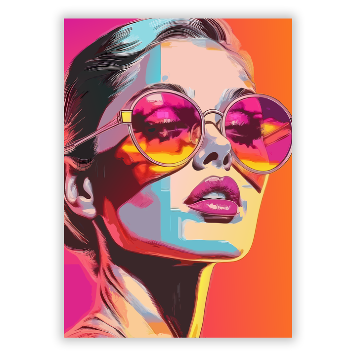 Zum Produkt Moderne Kunst: Frau mit Brille