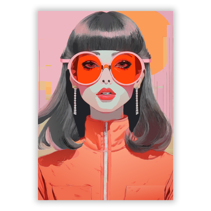 Zum Produkt Japanischer Stil: Frau mit Brille