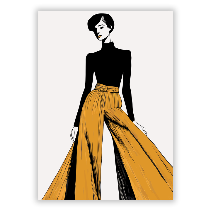 Zum Produkt Moderne stylische Frau in Schwarz Braun Poster